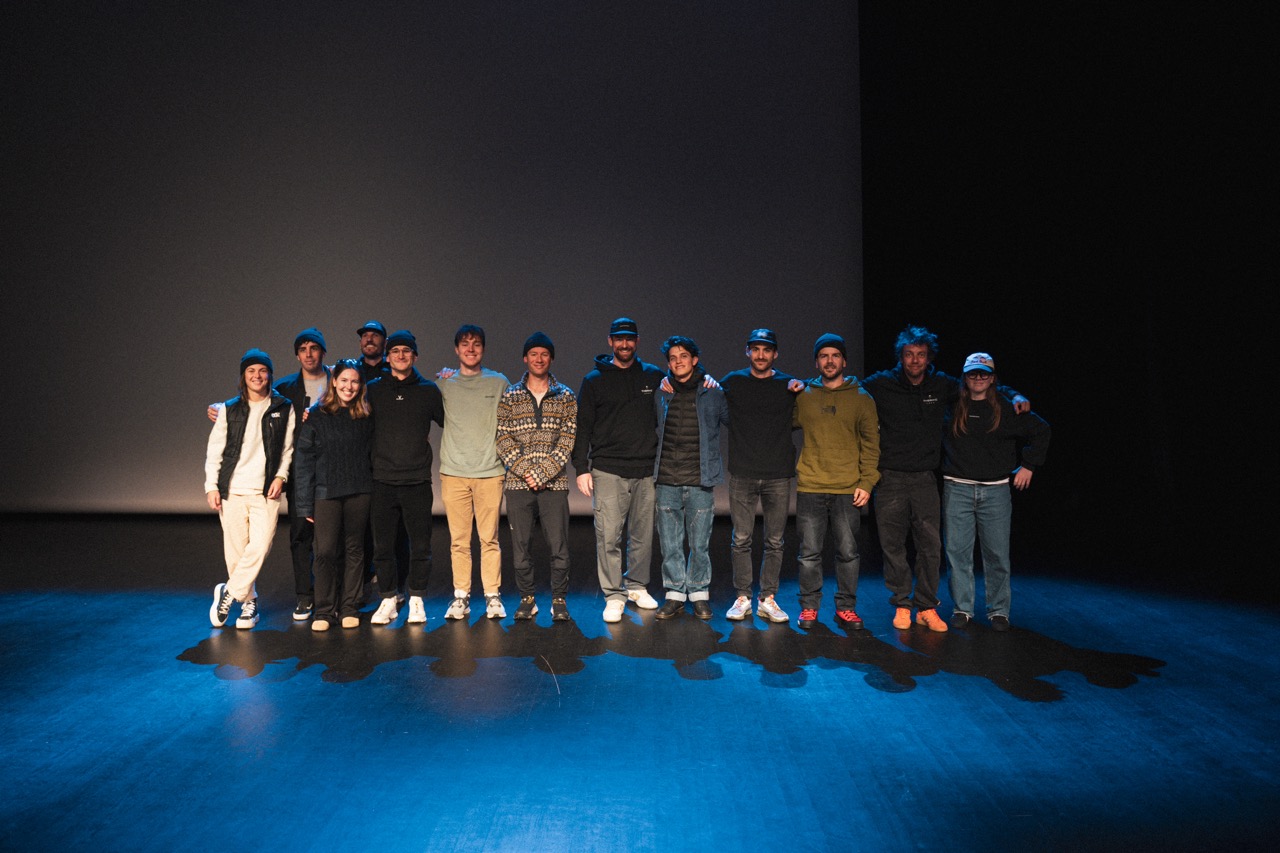 all the athletes on stage
